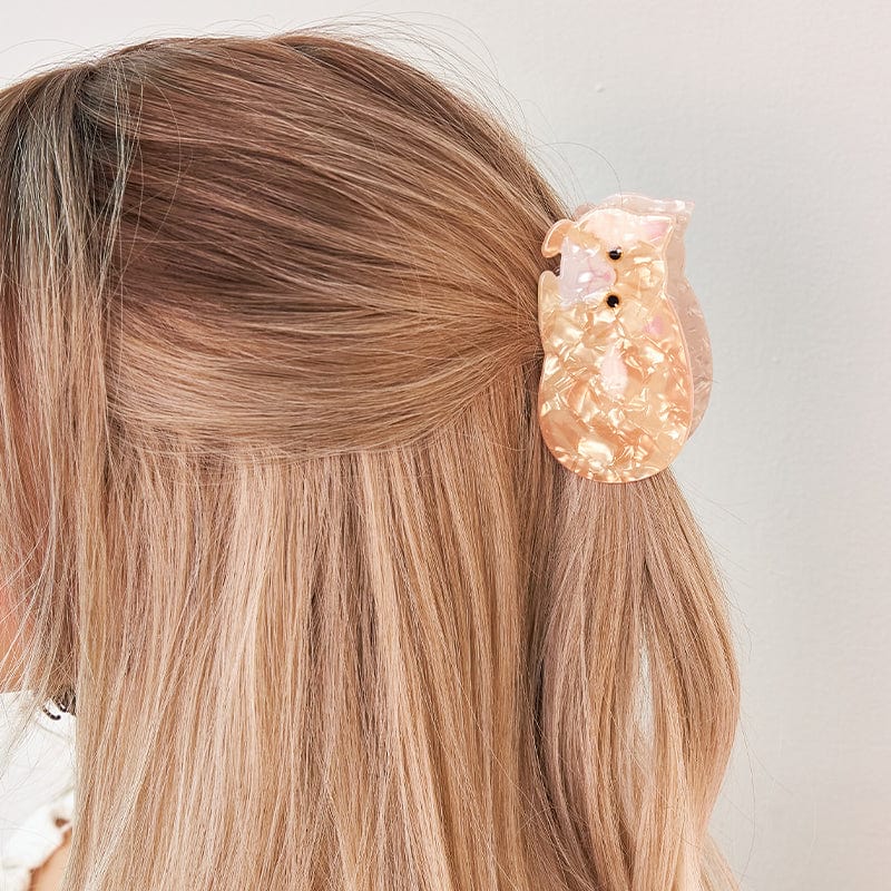 Medium Cozily Curled up Orange Cat Series Hair Claw NueShiny