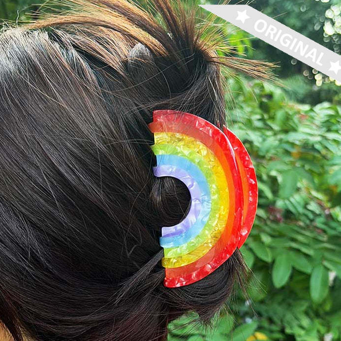 Medium Rainbow Hair Claw Clips | Nueshiny