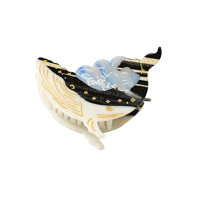 Medium Noctilucent Cloud Whale Hair Claw Clips丨NueShiny
