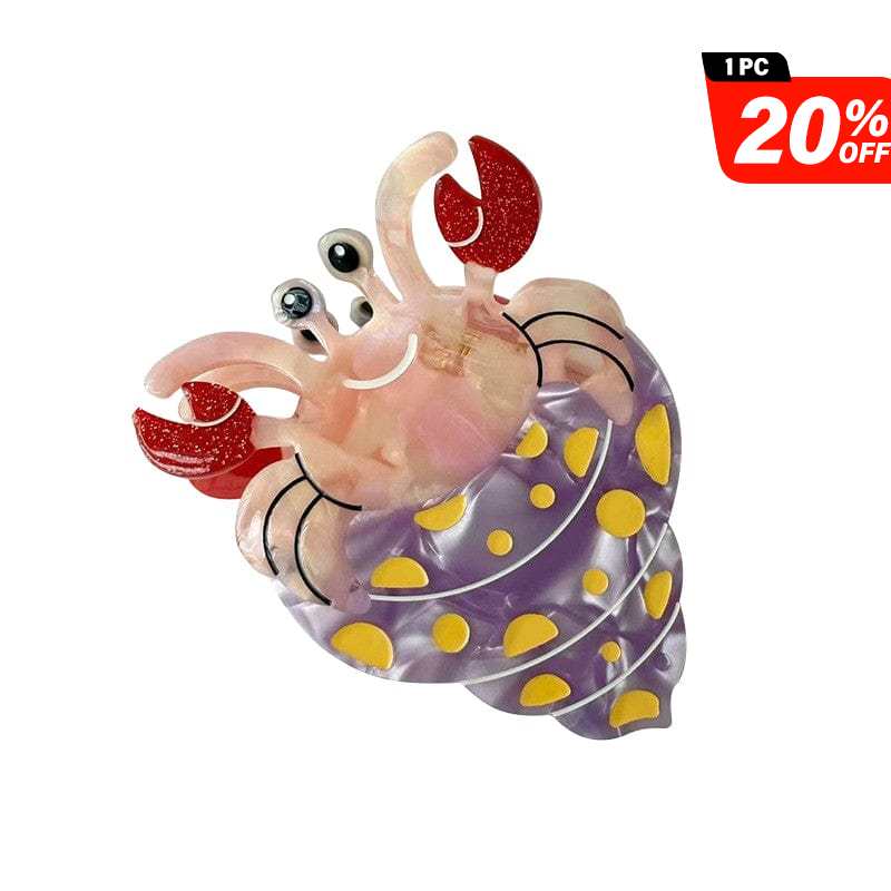 Medium Purple Hermit Crab Hair Claw Clips | NueShiny