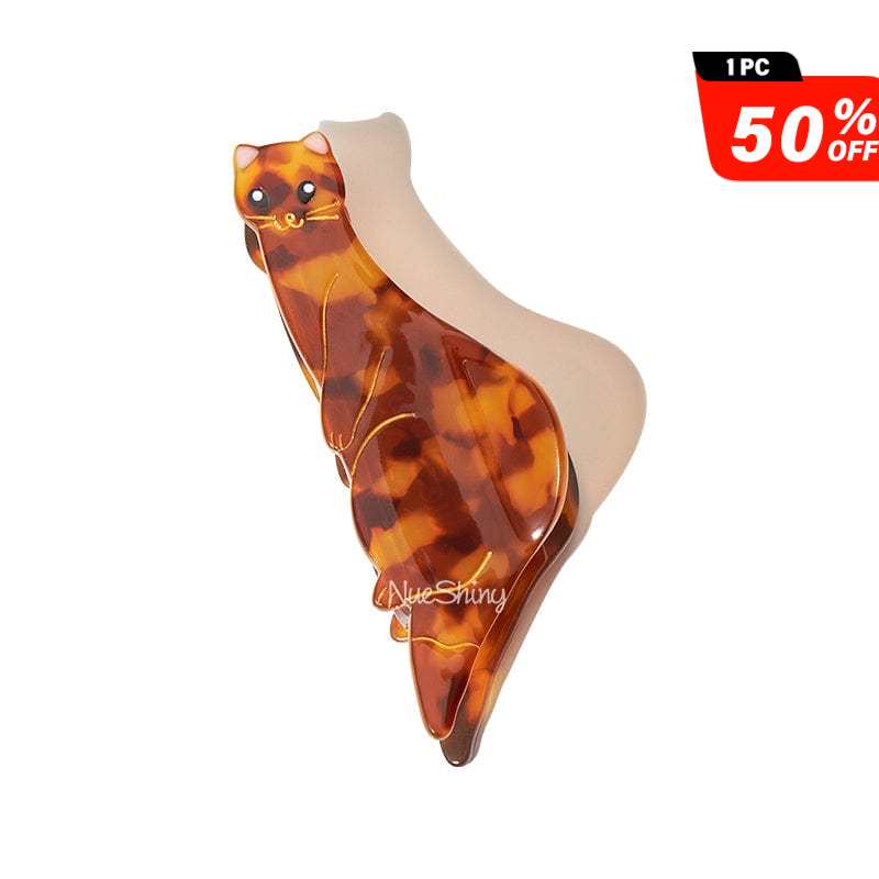 Medium Tortoiseshell Mink Hair Claw Clips | NueShiny