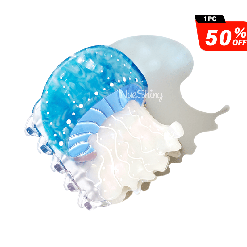 Medium Blue Jellyfish Hair Claw Clips | NueShiny