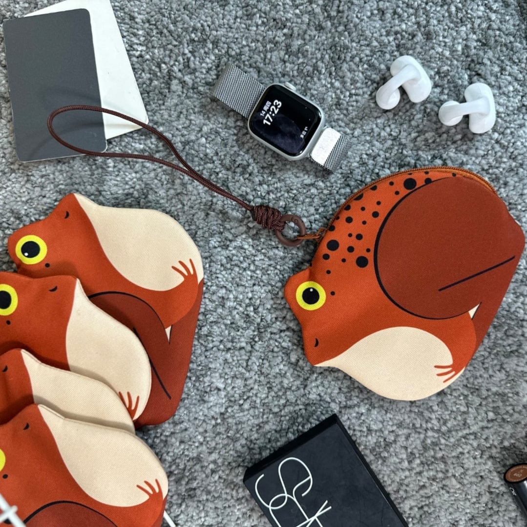 Pre-sale Green Frog & Money Frog Coin Purse with Strap | NueShiny & PIPIZU