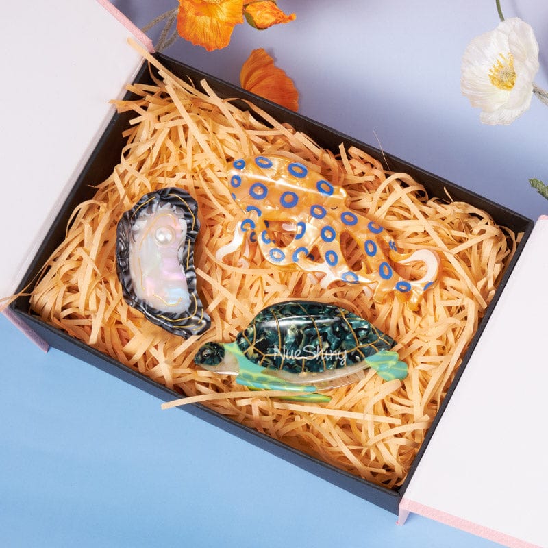 Ocean Fable: A Tale of Three Hair Claws 3 Pcs Gift Set | NueShiny