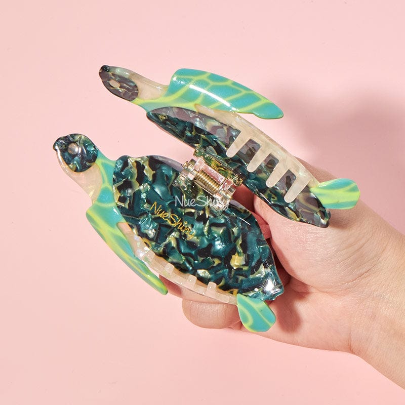 Large Green Sea Turtle Hair Claw Clips丨NueShiny