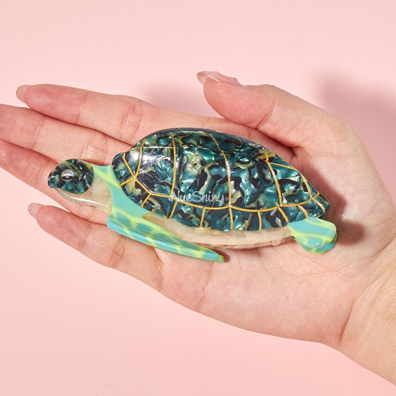 Large Green Sea Turtle Hair Claw Clips丨NueShiny