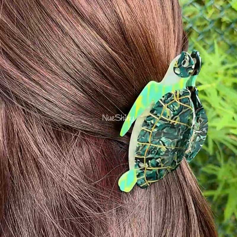 Large Green Sea Turtle Hair Claw Clips丨NueShiny