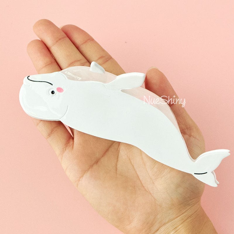 Jumbo Beluga Whale Hair Claw Clips丨NueShiny