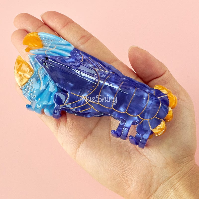 Jumbo France Blue Lobster Hair Claw Clips丨NueShiny