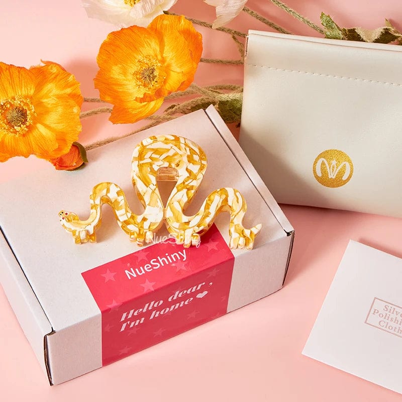 Large Rare Colour Ball Python Hair Claw Clips丨NueShiny