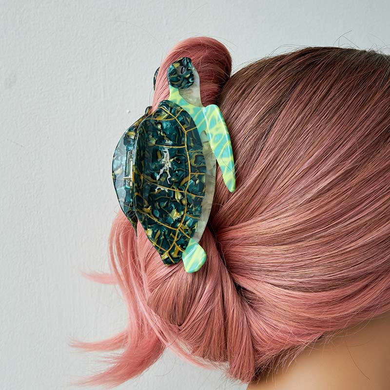 Jumbo Green Sea Turtle Hair Claw Clips丨NueShiny