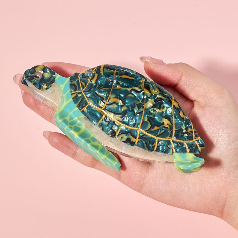 Jumbo Green Sea Turtle Hair Claw Clips丨NueShiny