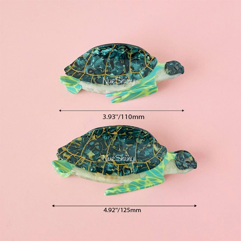 Jumbo Green Sea Turtle Hair Claw Clips丨NueShiny