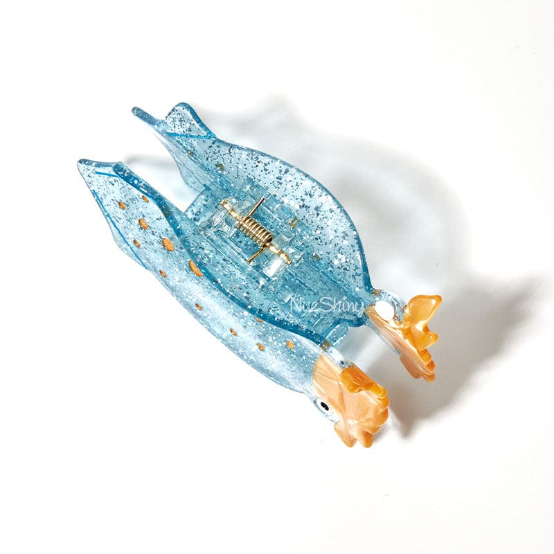 Large Shiny Blue Squid Hair ClawHair Claw Clips | NueShiny