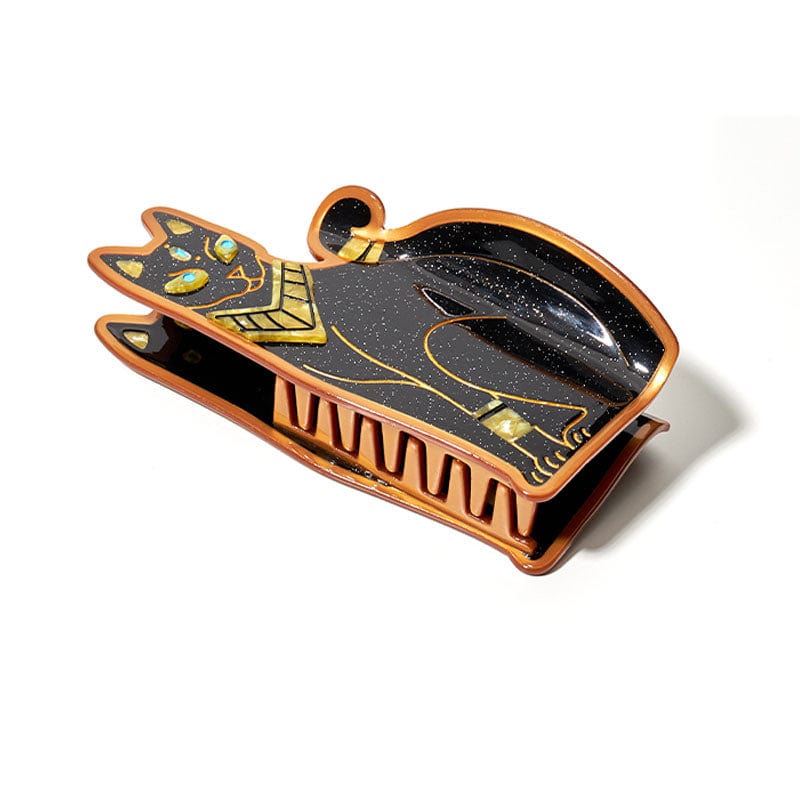 Jumbo Bastet the Black Cat Hair ClawHair Claw Clips | NueShiny