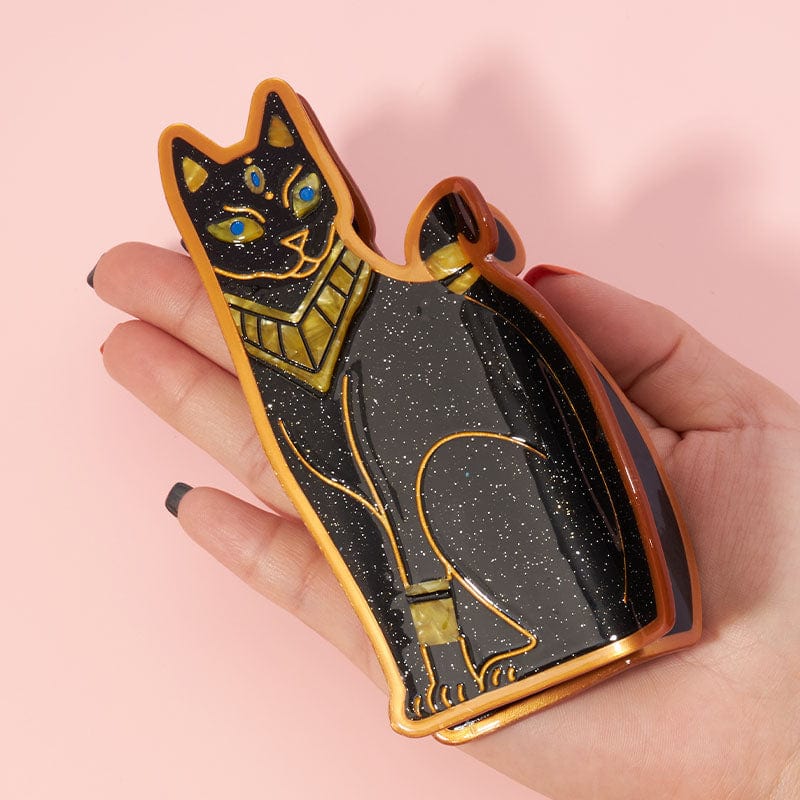 Jumbo Bastet the Black Cat Hair ClawHair Claw Clips | NueShiny