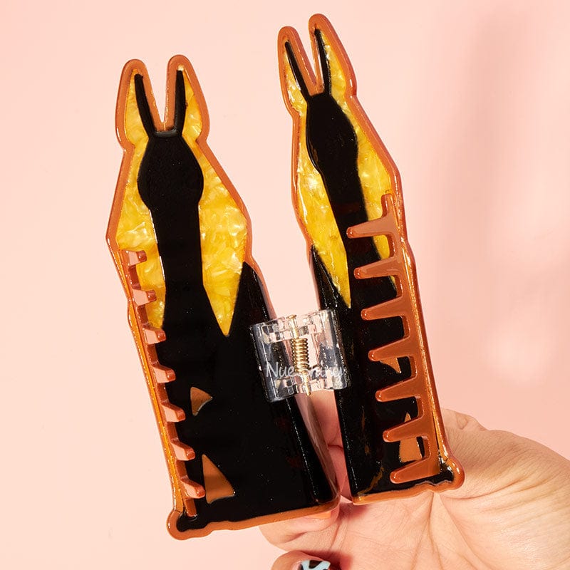 Jumbo Anubis the Black Dog Hair Claw Clips | NueShiny