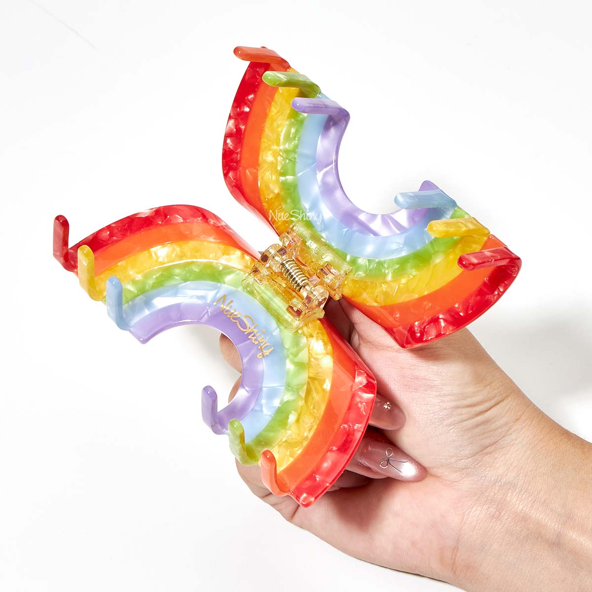 Medium Rainbow Hair Claw Clips | Nueshiny