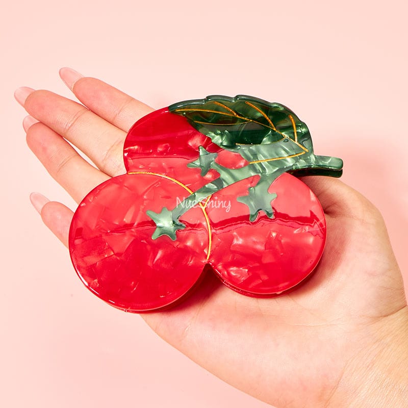 Large Cherry Tomatoes Hair Claw Clips | NueShiny