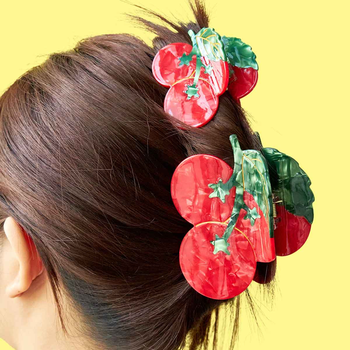 Large Cherry Tomatoes Hair Claw Clips | NueShiny