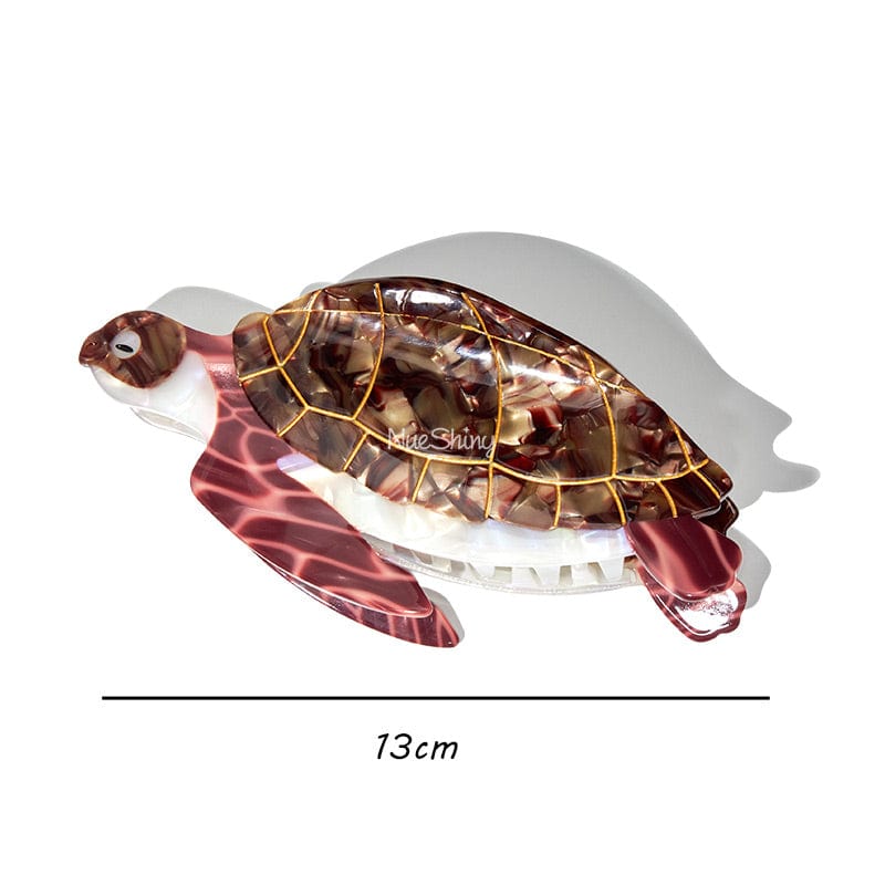 Jumbo Brown Sea Turtle Hair Claw Clips | Nueshiny