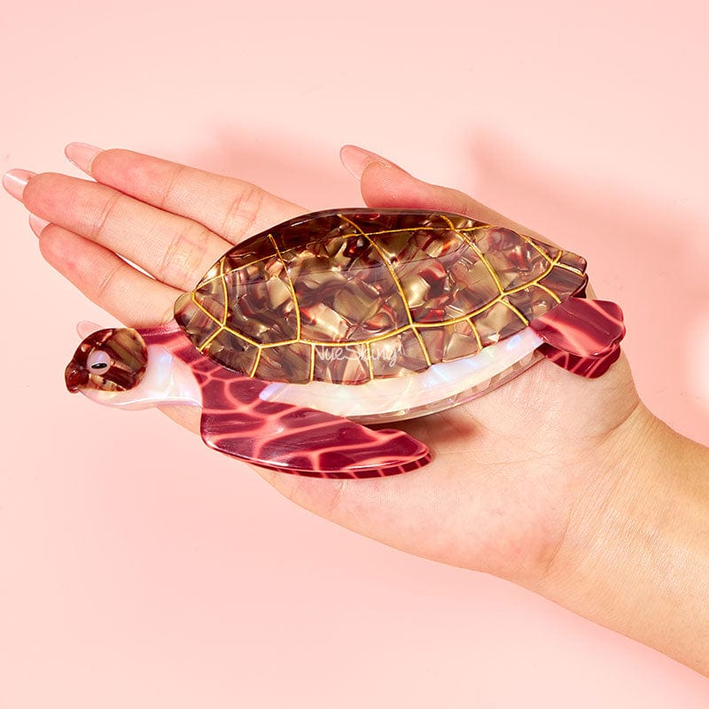 Jumbo Brown Sea Turtle Hair Claw Clips | Nueshiny