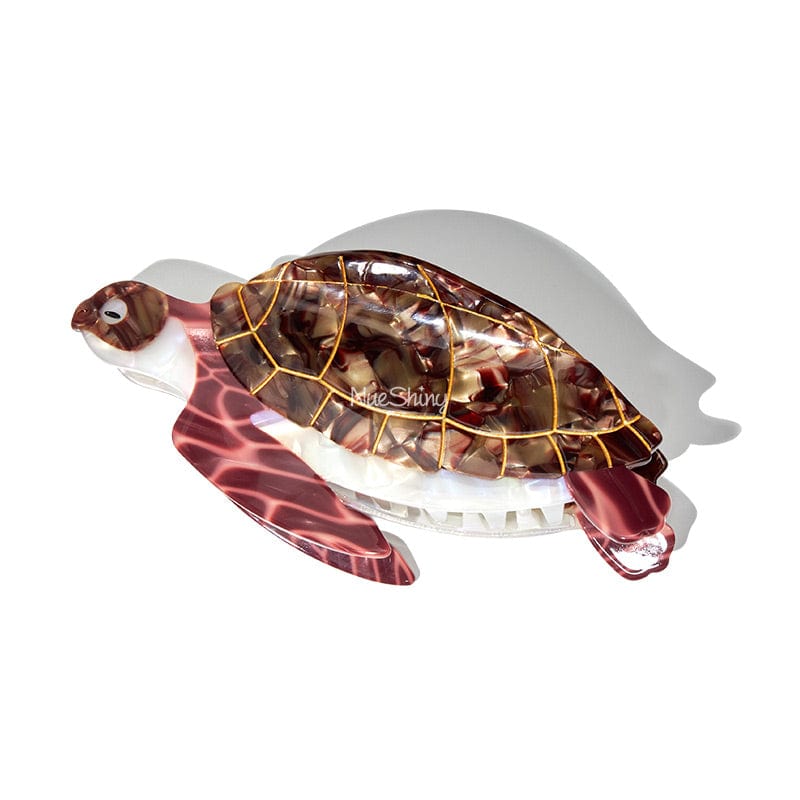Jumbo Brown Sea Turtle Hair Claw Clips | Nueshiny