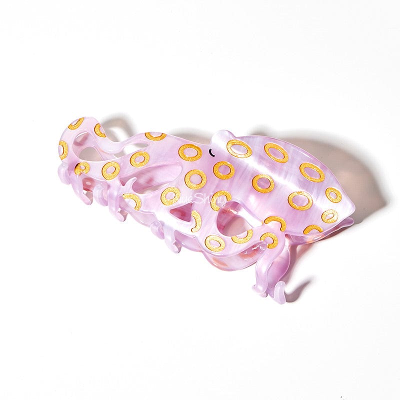 Jumbo Pink Blue-Ringed Octopus Hair Claw Clips | Nueshiny