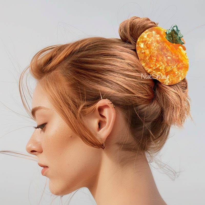 Large Pumpkin Hair Claw Clips | NueShiny