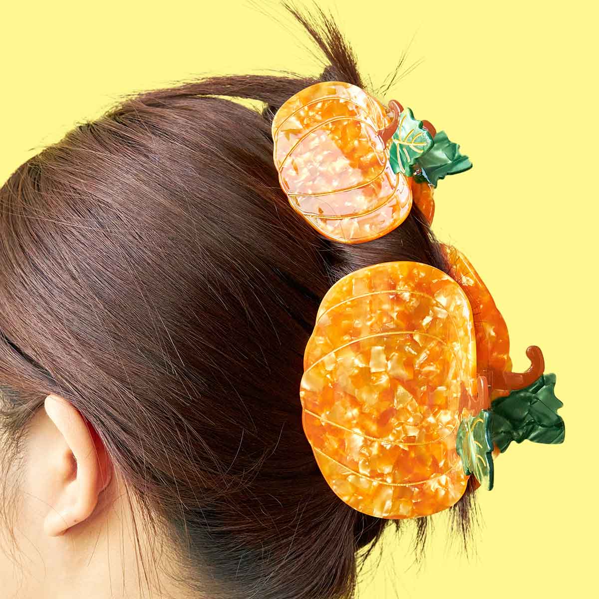 Large Pumpkin Hair Claw Clips | NueShiny