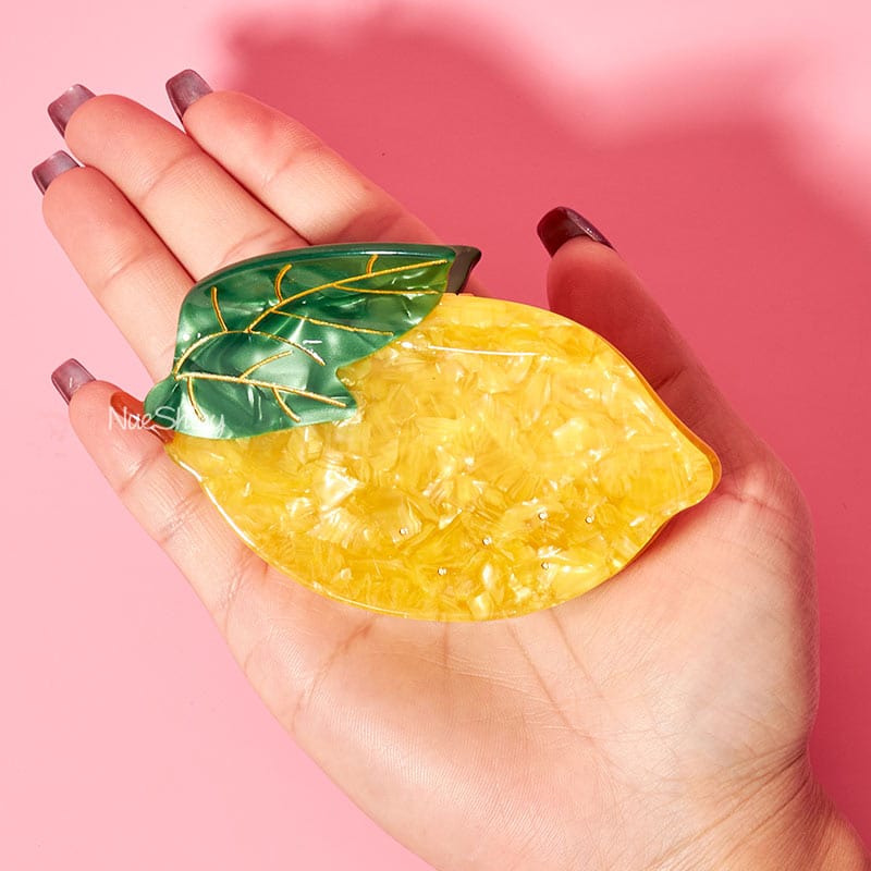 Large Lemon Hair Claw Clips | NueShiny