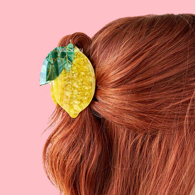 Large Lemon Hair Claw Clips | NueShiny