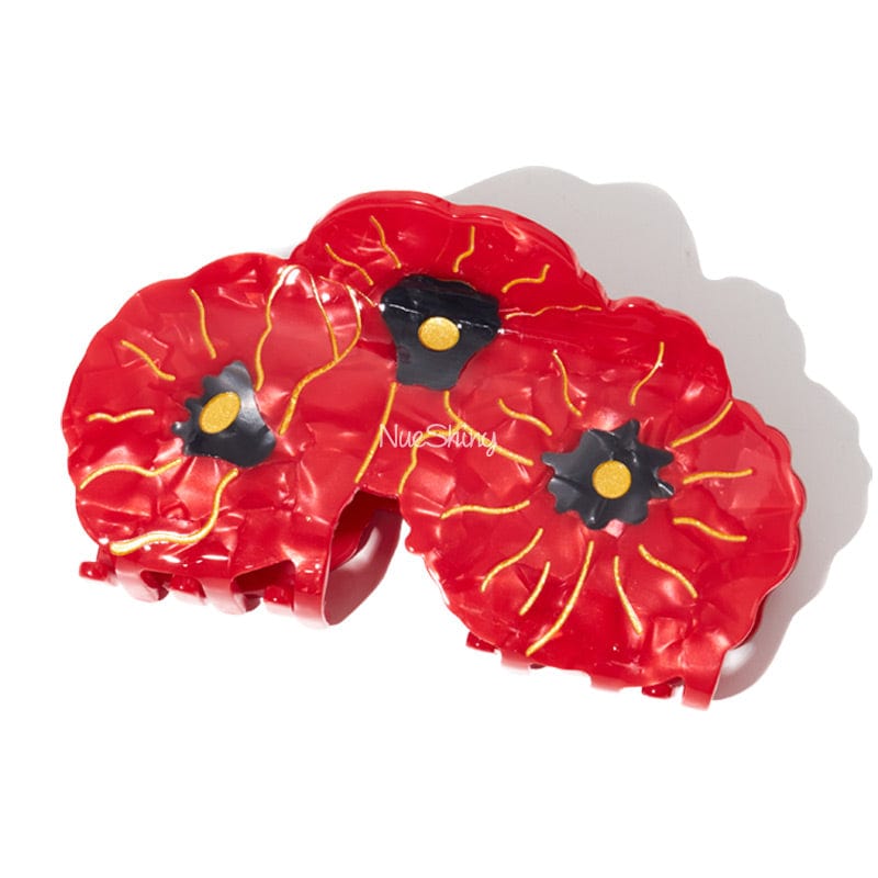 Large Poppies Hair Claw Clips| NueShiny