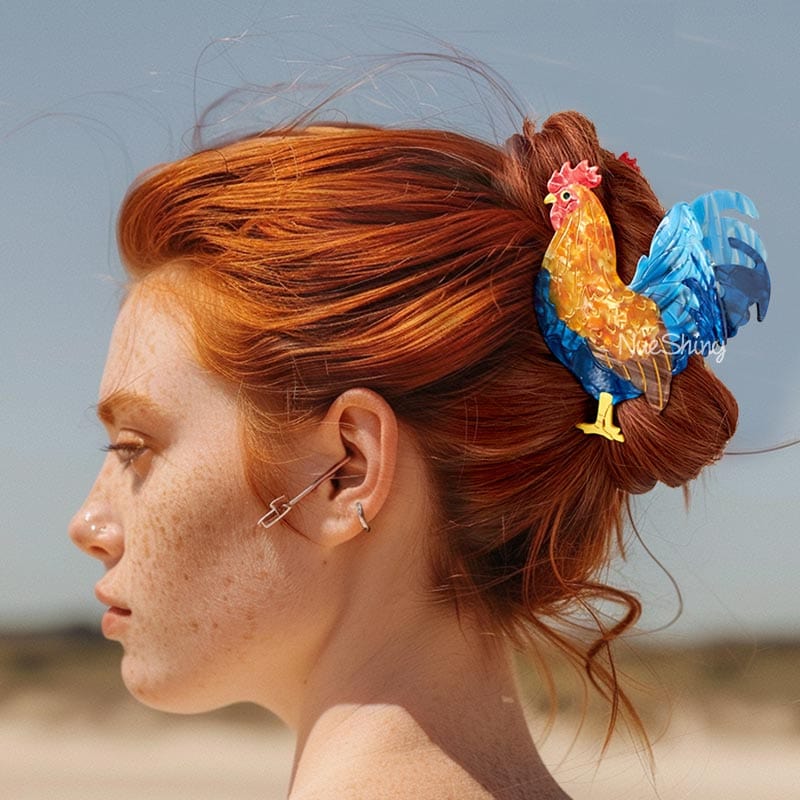 Large Rooster Hair Claw Clips  | Nueshiny