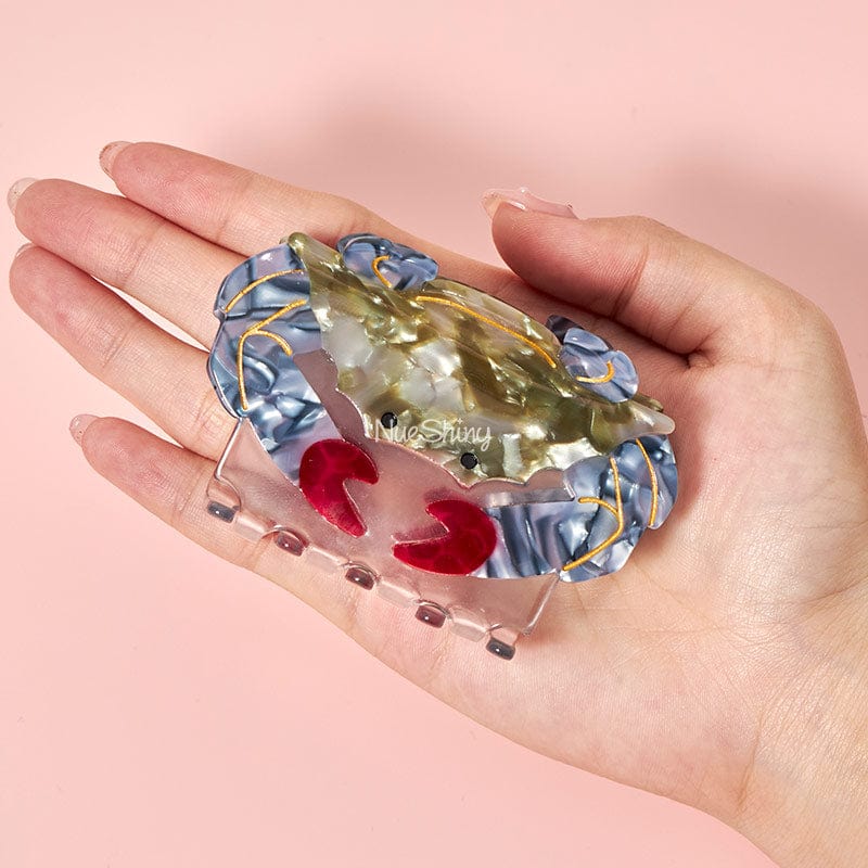 Medium Blue Crab Hair Claw Clips | NueShiny
