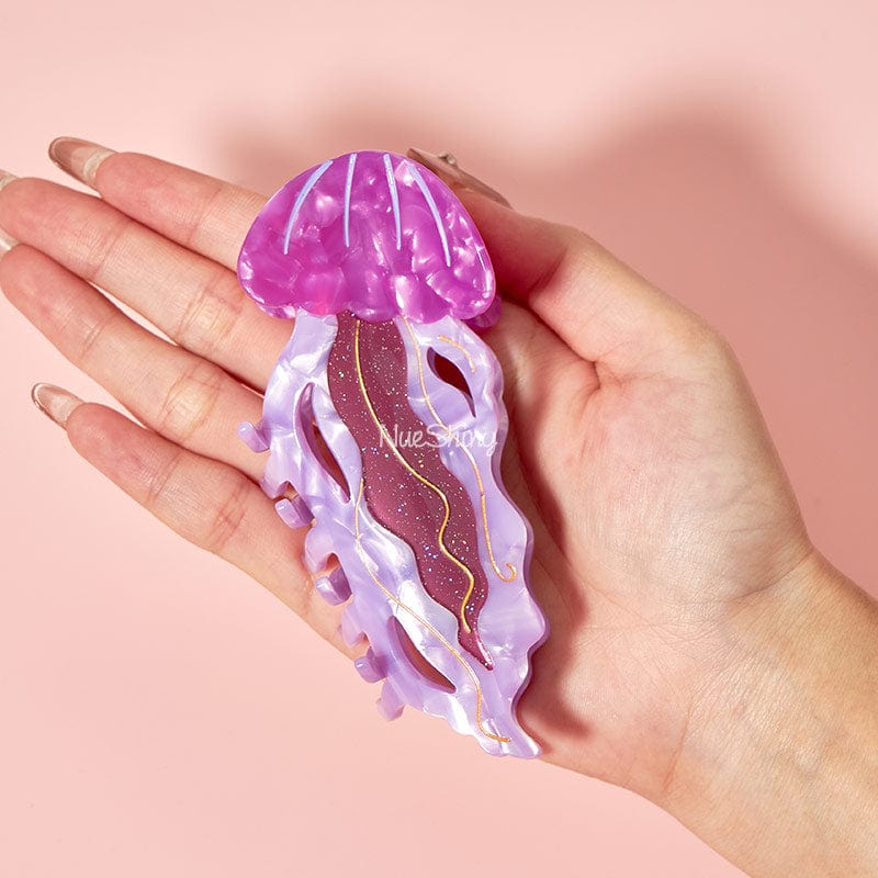 Large Sunset Jellyfish Hair Claw Clips | NueShiny