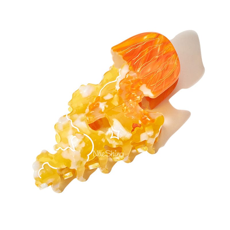 Large Golden Jellyfish Hair Claw Clips | NueShiny