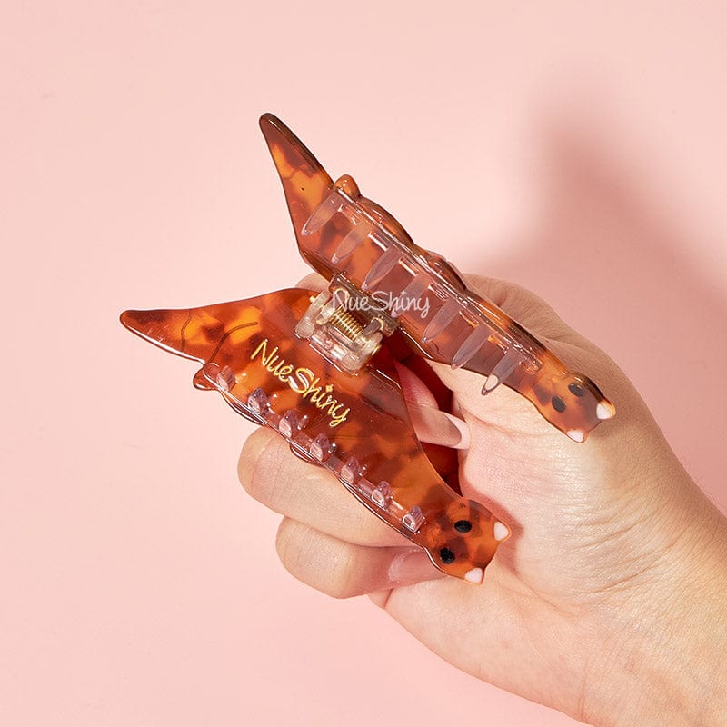 Medium Tortoiseshell Mink Hair Claw Clips | NueShiny