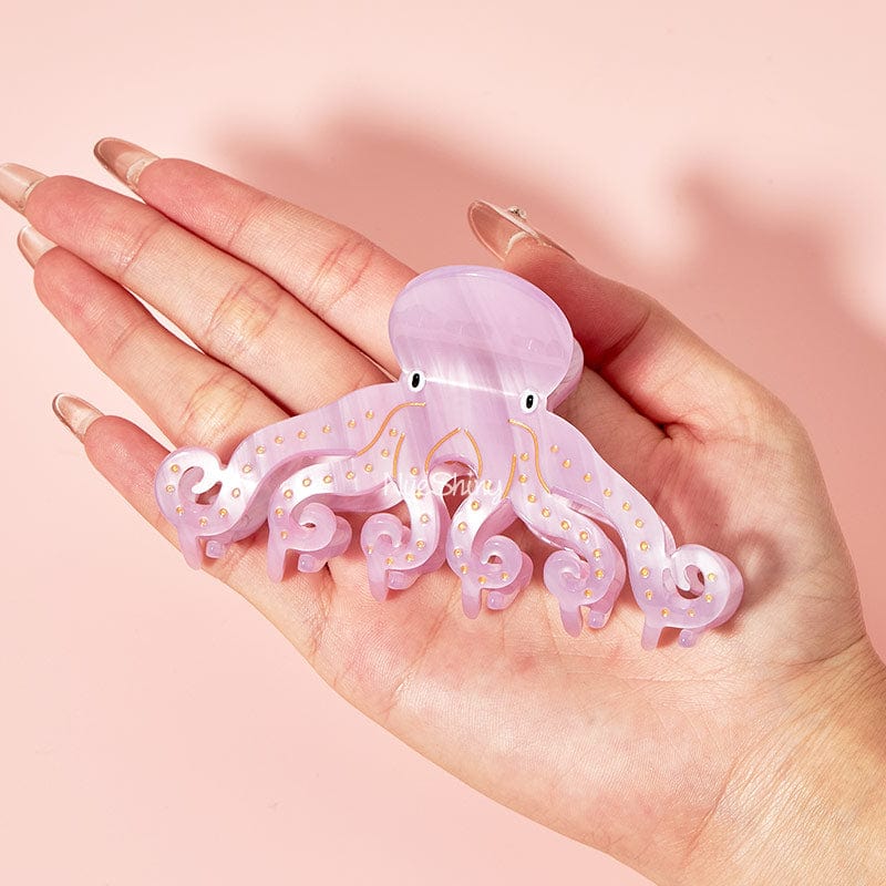 Large Pink Octopus Hair Claw Clips丨NueShiny