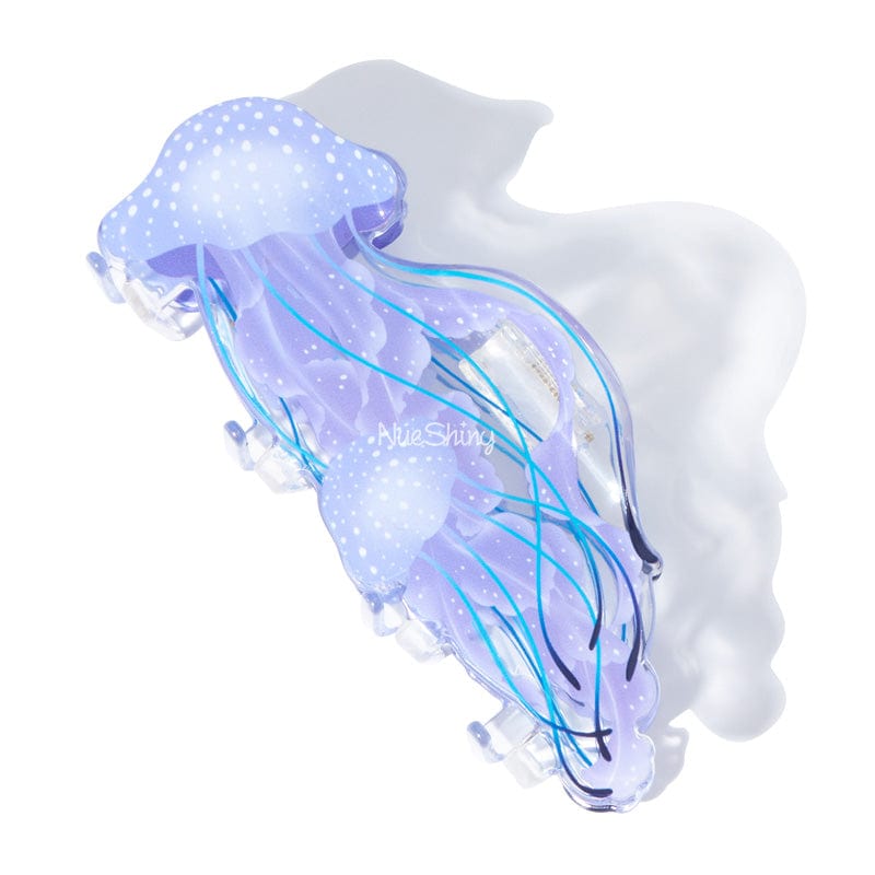 Jumbo Purple-Golden Jellyfish-Pacific Sea Nettle Hair Claw Clips | NueShiny