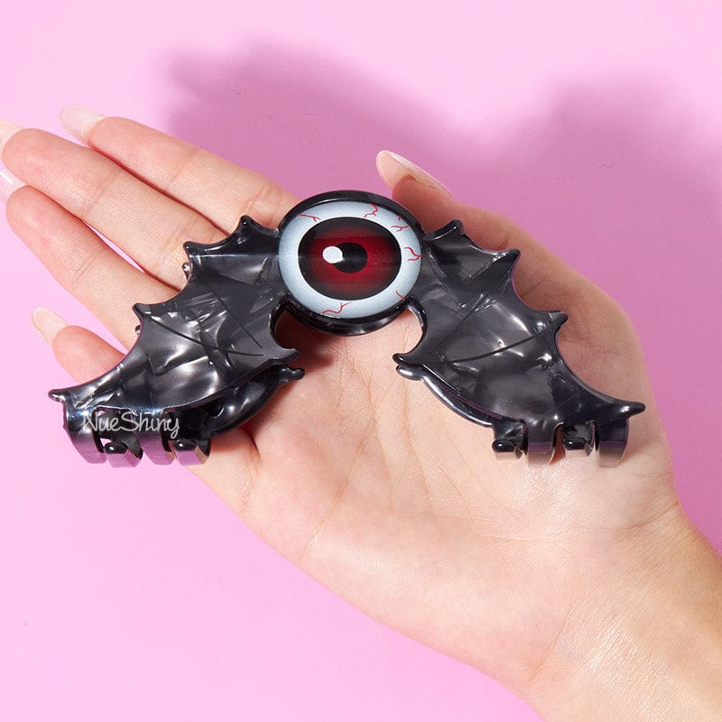 Jumbo Evil Eye Flying Bat Hair Claw Clips | NueShiny