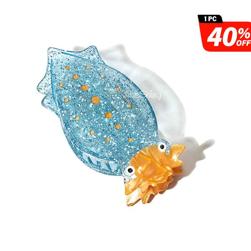 Large Shiny Blue Squid Hair ClawHair Claw Clips | NueShiny