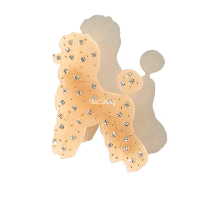 Mini Diamond Poodle Dog Hair Clip丨NueShiny