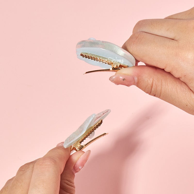 Mini Blue Shell Pearl Starfish Hair Clip Set丨NueShiny