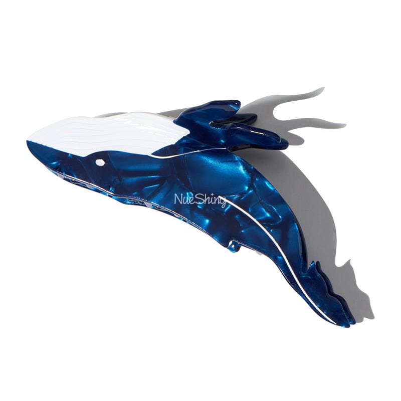 Jumbo Blue Whale Hair Claw Clips丨NueShiny