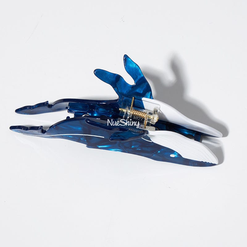 Jumbo Blue Whale Hair Claw Clips丨NueShiny