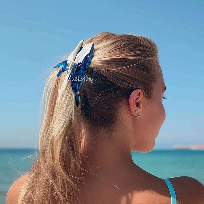 Jumbo Blue Whale Hair Claw Clips丨NueShiny