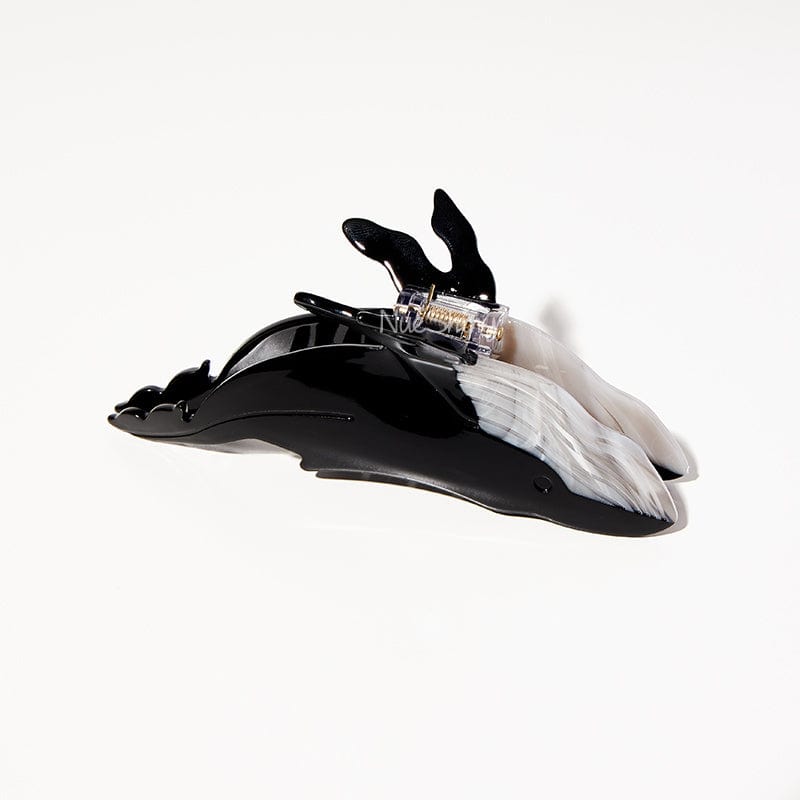 Jumbo Black Whale Hair Claw Clips丨NueShiny