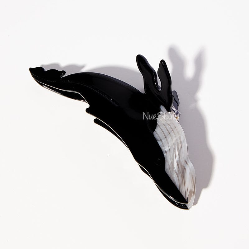 Jumbo Black Whale Hair Claw Clips丨NueShiny