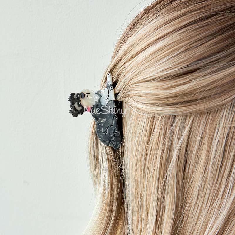 Schnauzer Dog Hair Claw Clips丨NueShiny